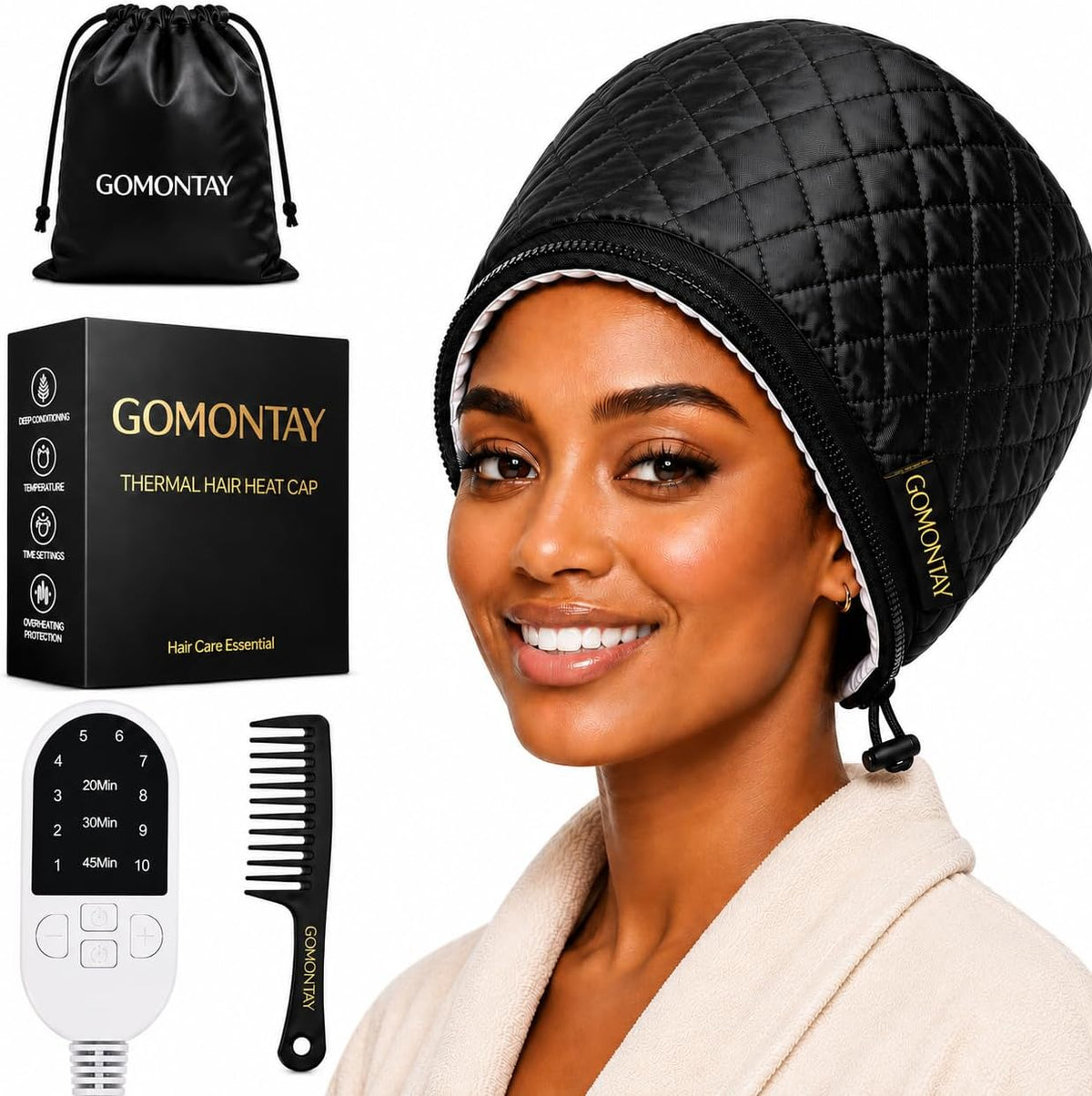 GOMONTAY Gorro de pelo térmico para acondicionamiento profundo, gor...