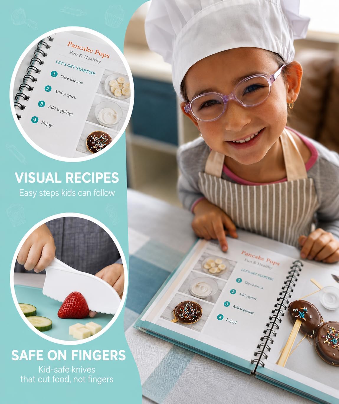 TOVLA Juegos de cocina para niños reales para niñas de 4 a 12 años...