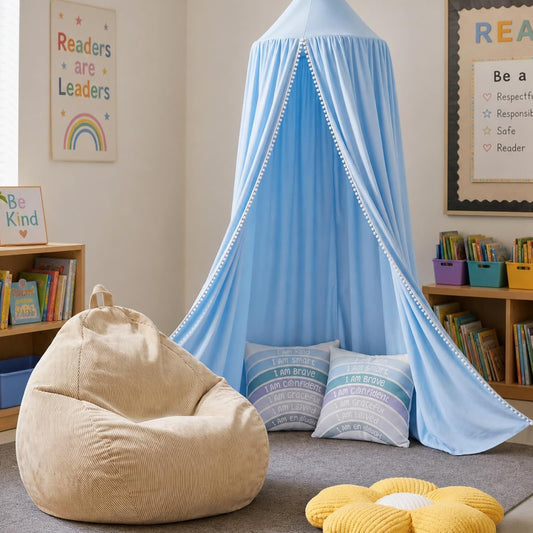 Juego de rincón de lectura para niños con tienda de campaña, funda...