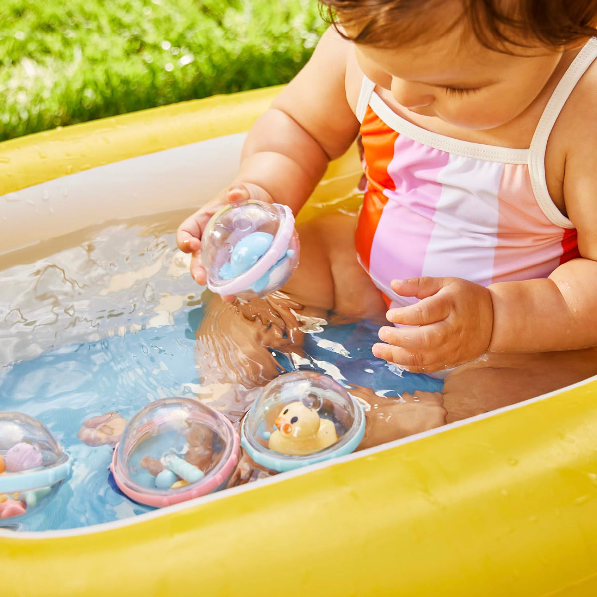 Pato Munchkin White inflable para bañera, Total 1, Duck