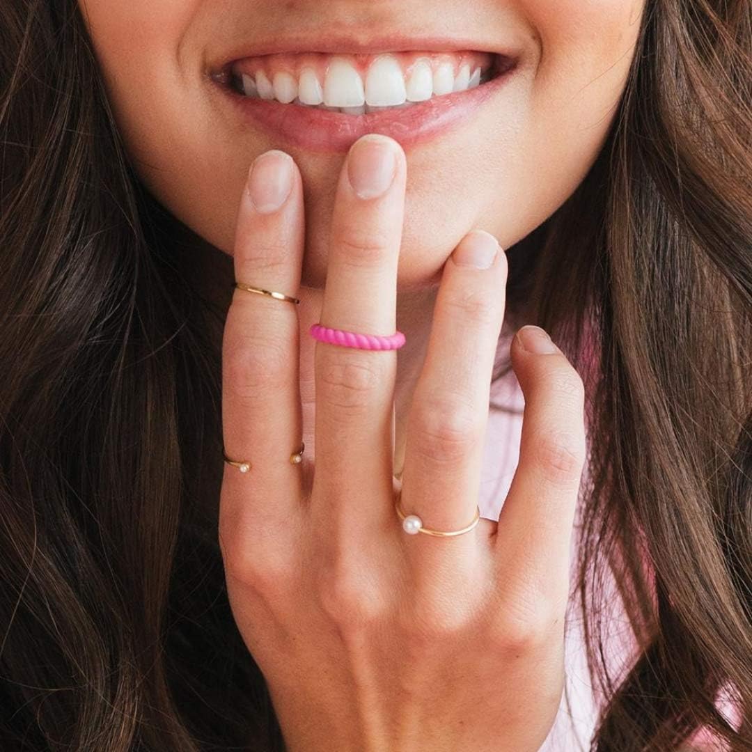Anillos de boda de silicona apilables de Enso Rings \u2013 Múltiple...