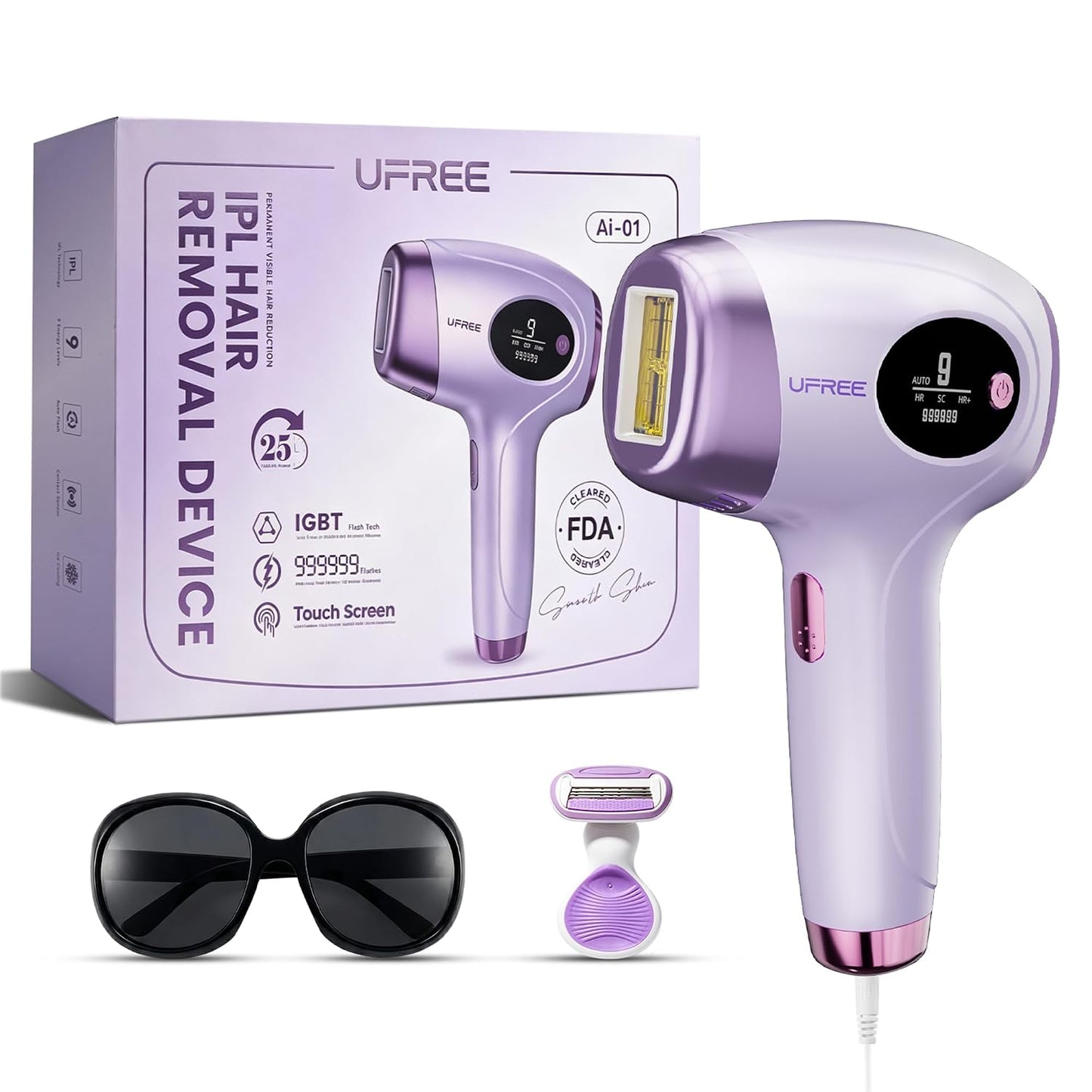 Ufree Dispositivo de depilación IPL, cuerpo completo para mujeres y...