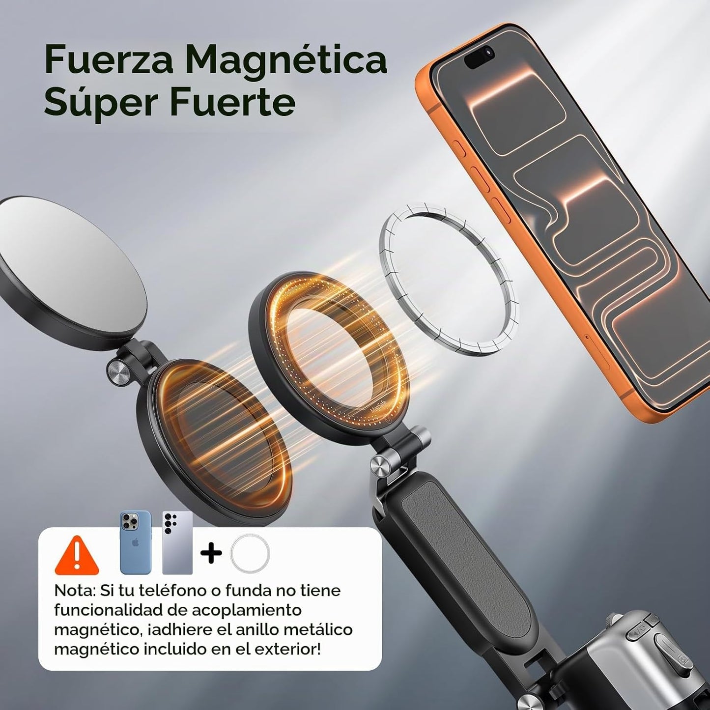 AMAZEAR Agarre para cámara de teléfono con trípode para selfie, acc...