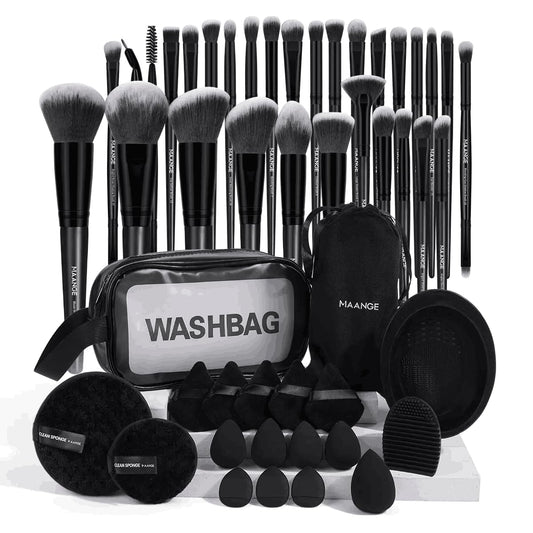 MAANGE Juego de 49 brochas de maquillaje, juego de herramientas de...