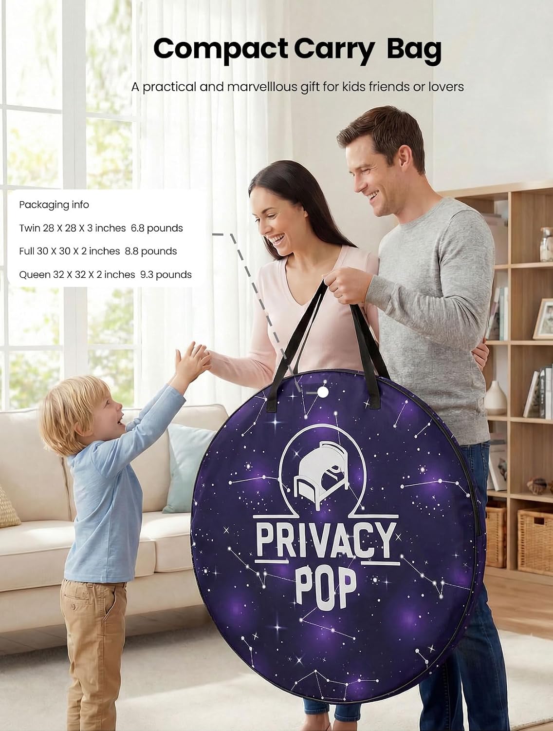 Tienda de campaña desplegable Eclipse de Privacy Pop con cortinas p...