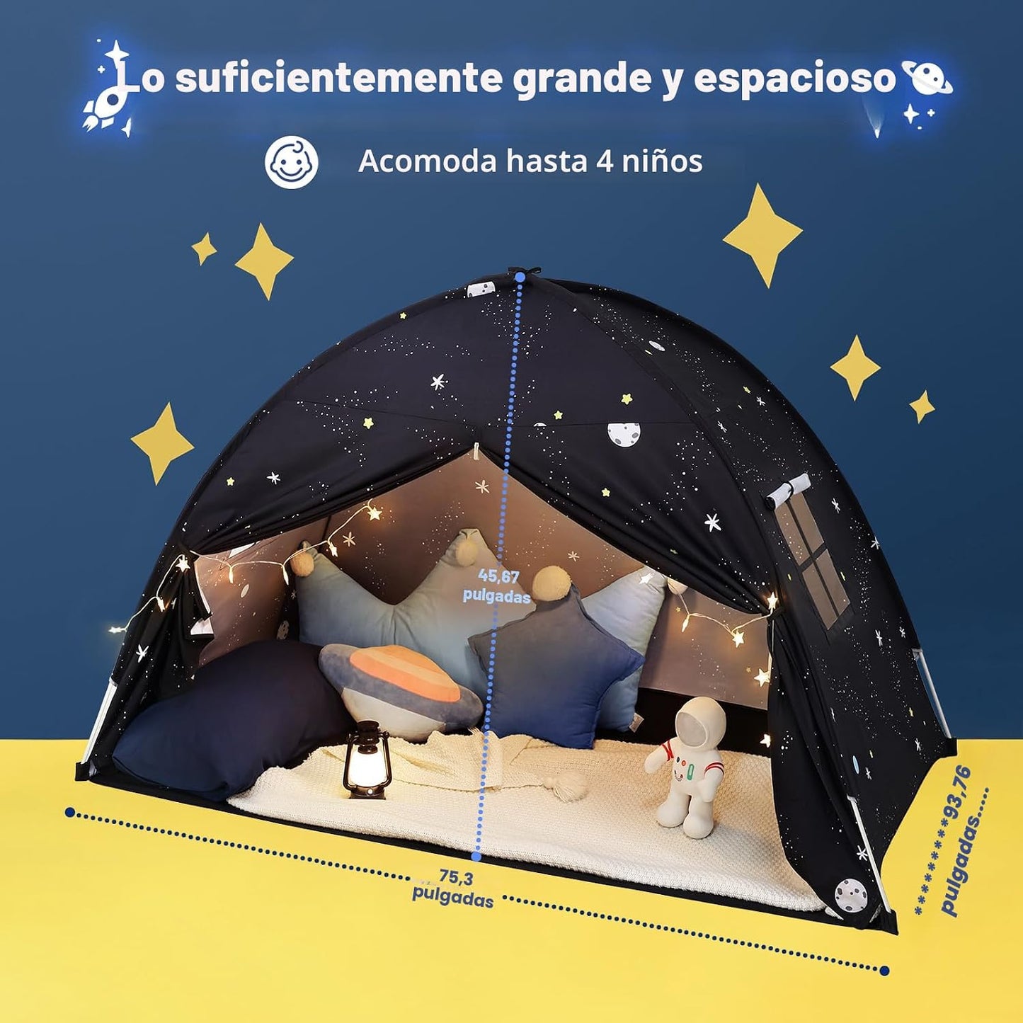 Sumbababy Tienda de campaña grande tipo tipi para niños \u2013 Tien...