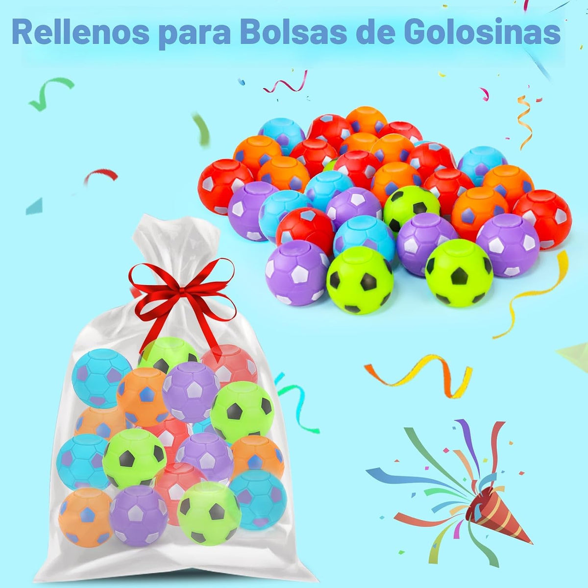 Thremhoo 32 pelotas de fútbol Fidget Spinner para niños de 4 a 8 a...