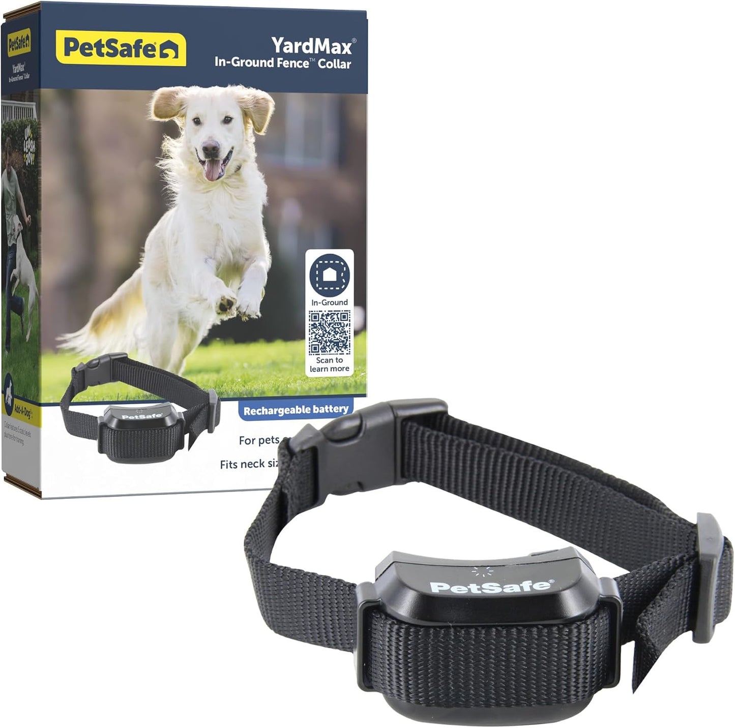 PetSafe YardMax - Collar de valla para perro, collar eléctrico impe...