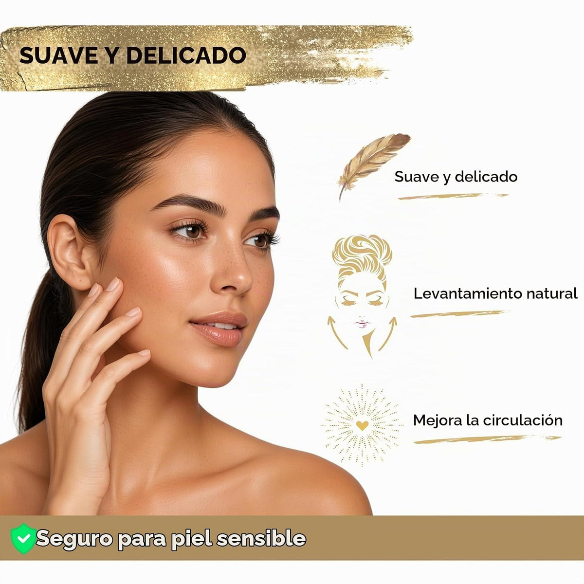 ICON - Cepillo linfático para contorno facial, herramienta para esc...