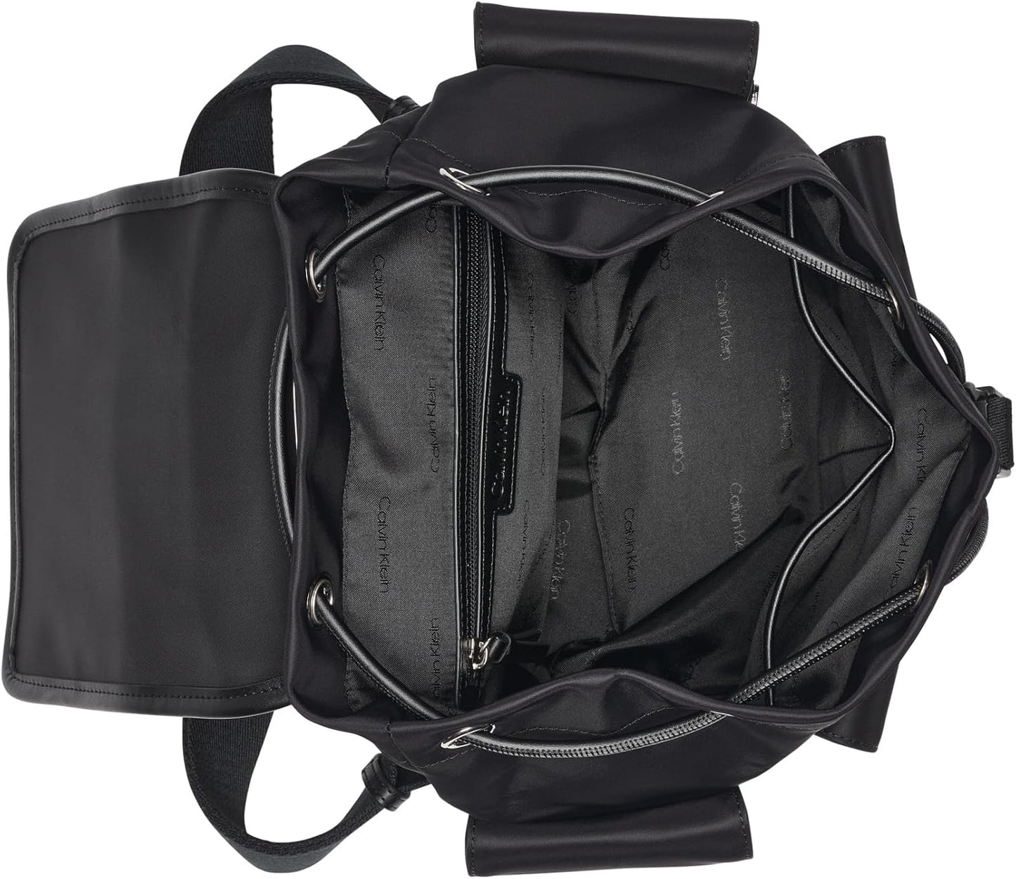 Calvin Klein Elora Mochila organizativa, negro\/plata, talla única
