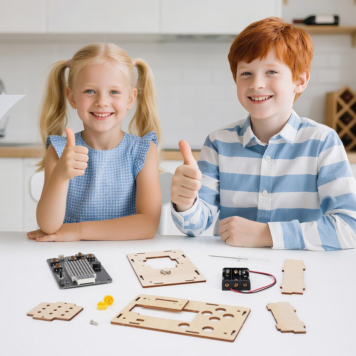 ScienSta Consola de juegos fácil de montar, manualidades de constru...