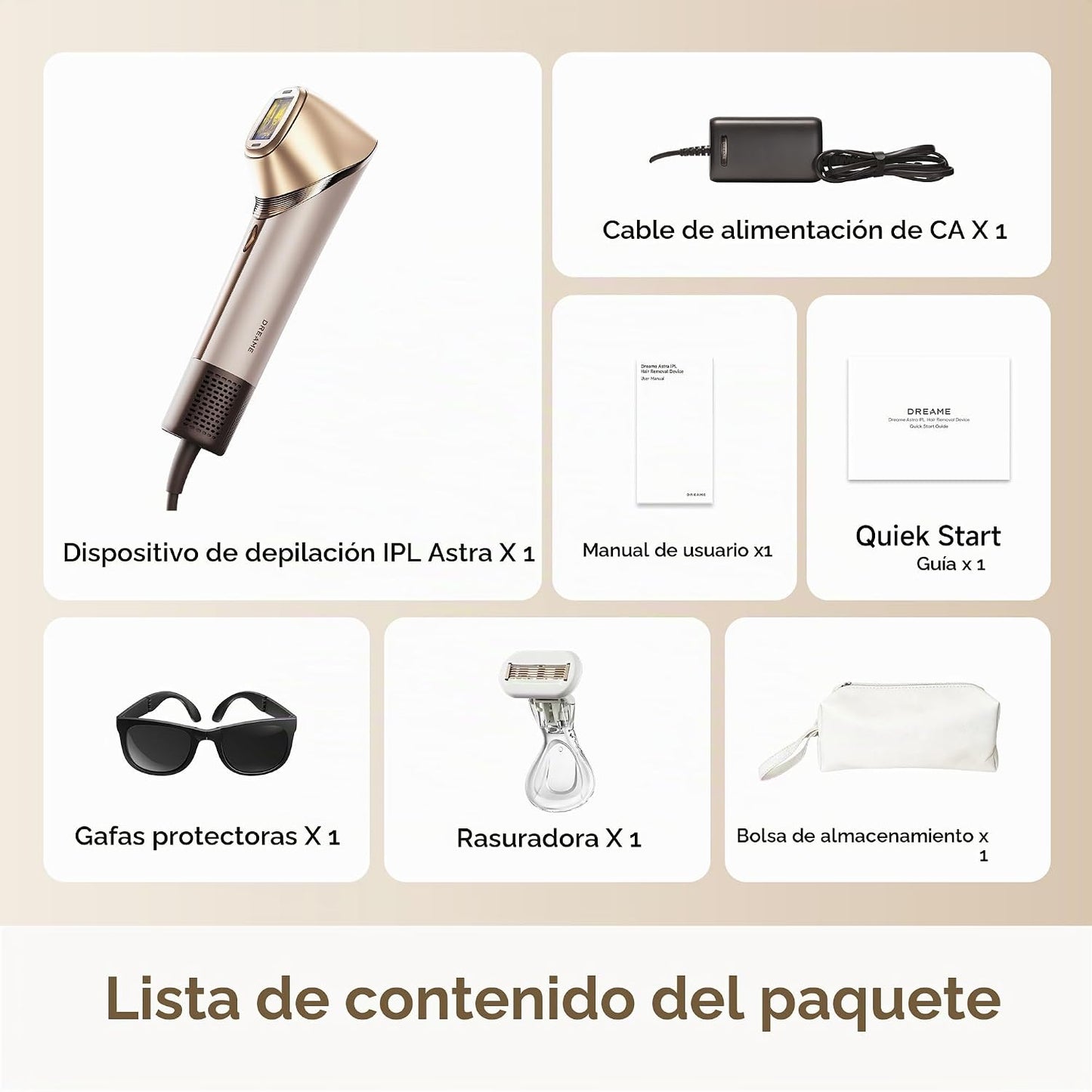 Dreame Astra - Dispositivo de depilación IPL con salida de doble lá...