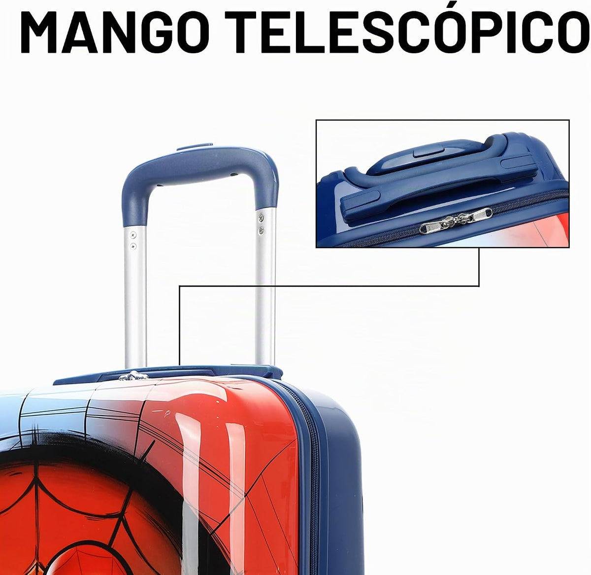 Bioworld Equipaje de mano con ruedas y asa, Personaje clásico de Sp...