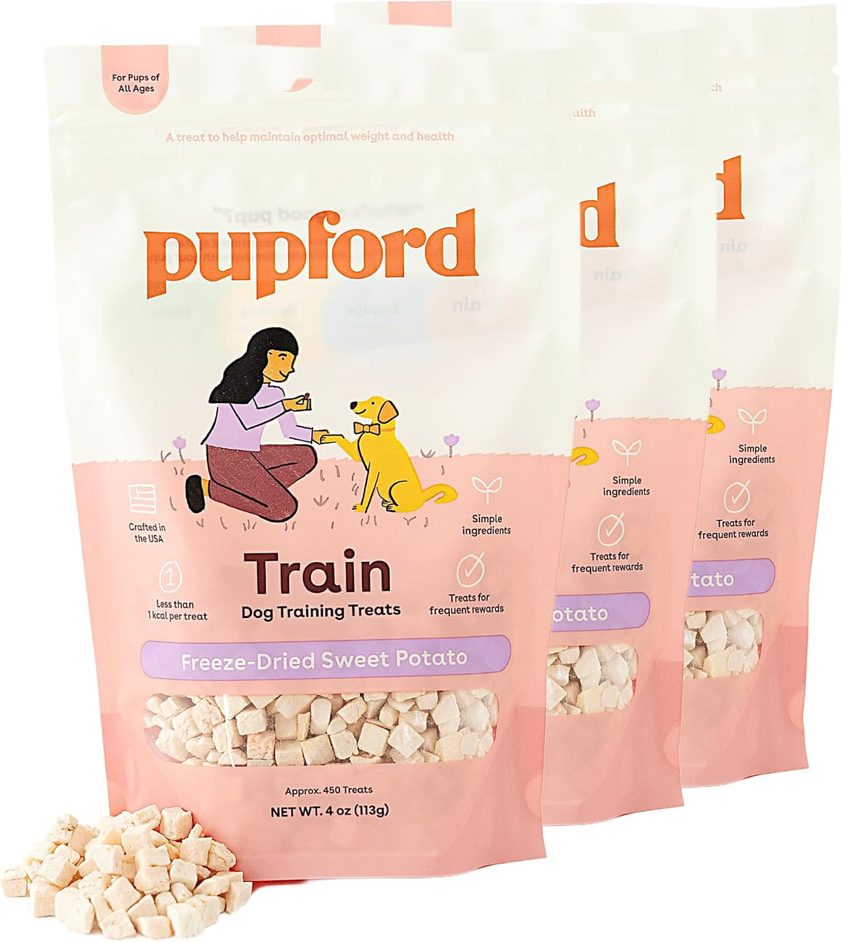 Pupford Golosinas de entrenamiento liofilizadas para perros y cacho...