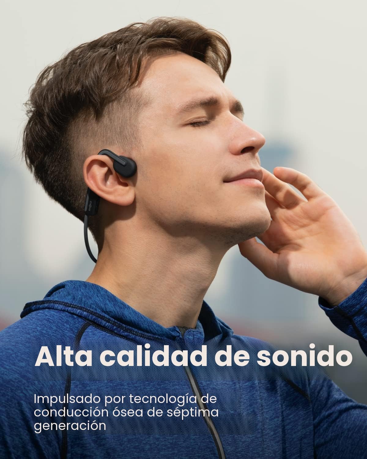 SHOKZ OpenMove - Auriculares deportivos Bluetooth de oreja abierta,...