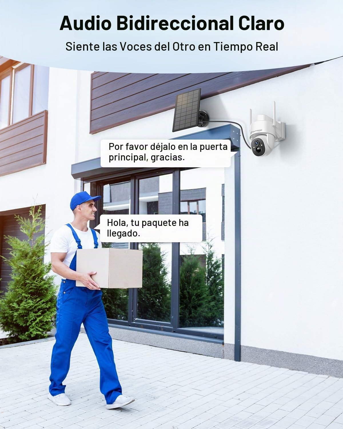 Cámaras solares 2K inalámbricas para exteriores, cámaras de segurid...