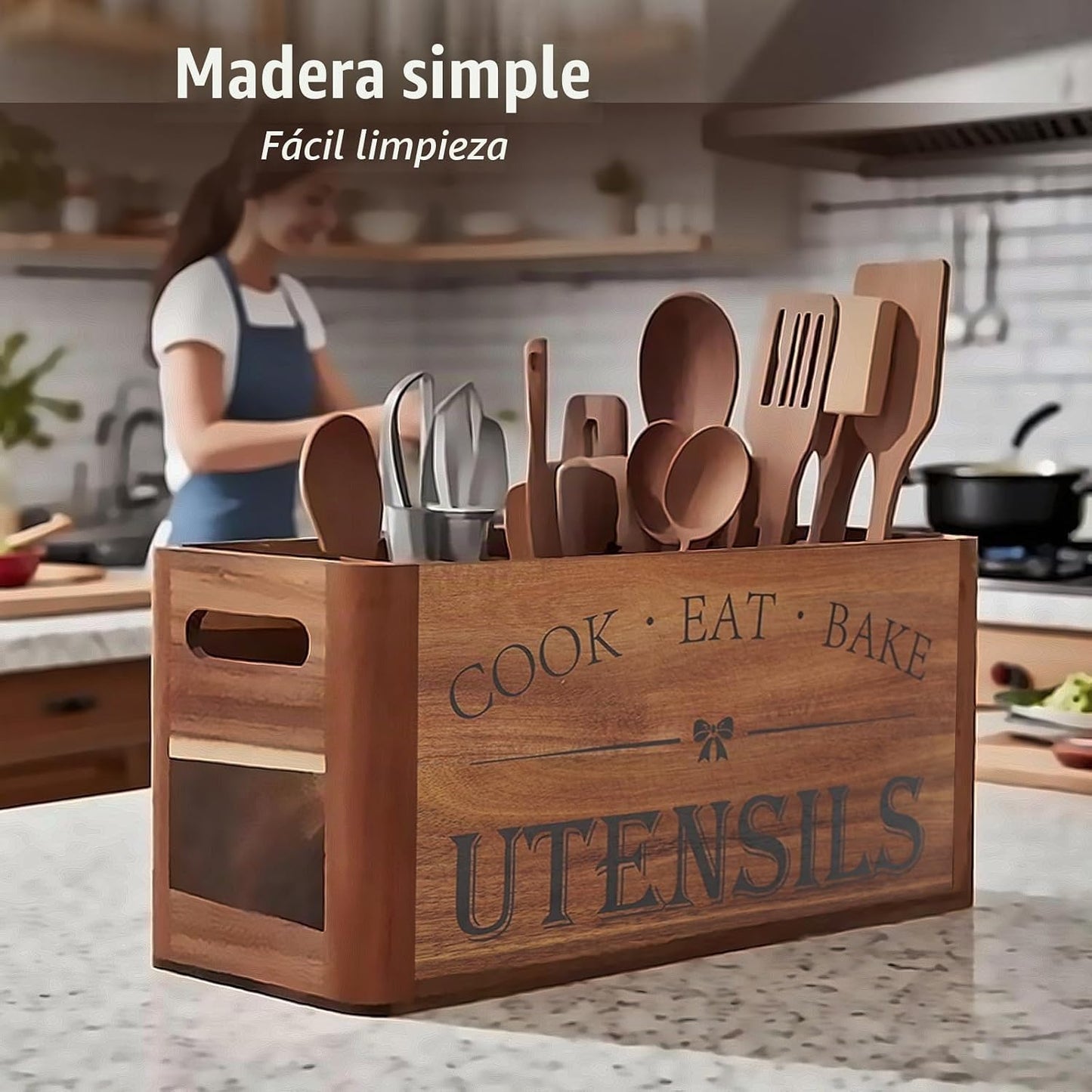 RMCOKGX Soporte para utensilios para encimera de cocina, organizado...