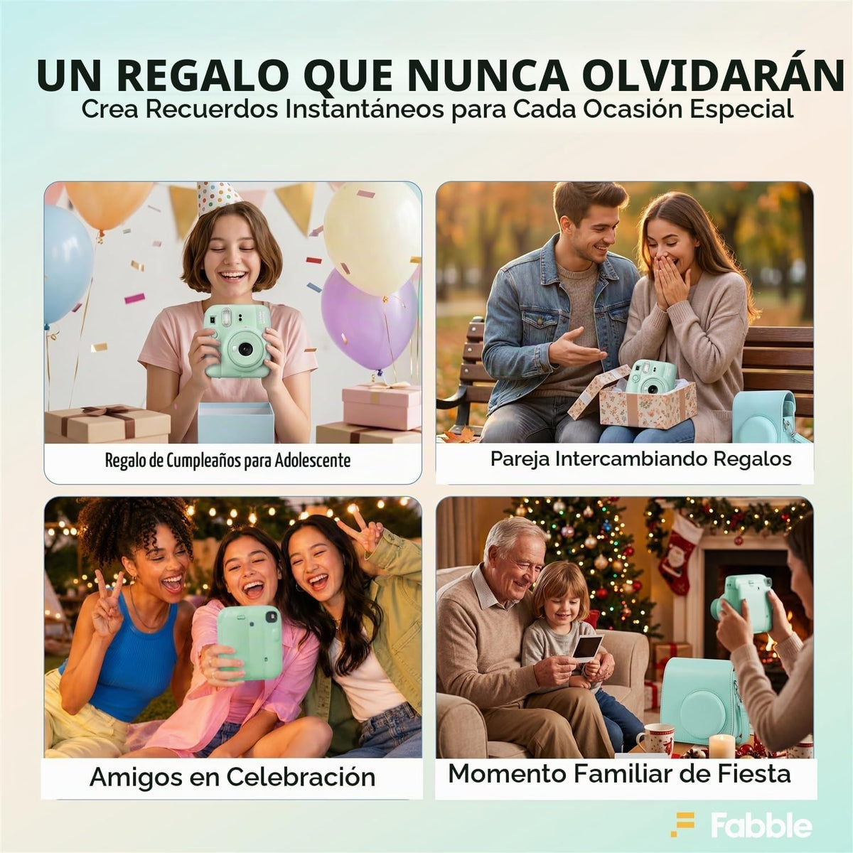 FUJIFILM INSTAX MINI 13 - Cámara de película instantánea color verd...