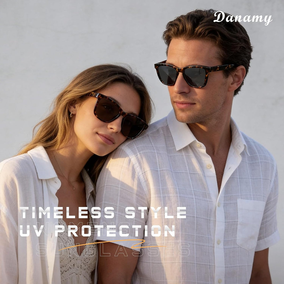 DANAMY Gafas de sol polarizadas para mujer y hombre, protección UV...
