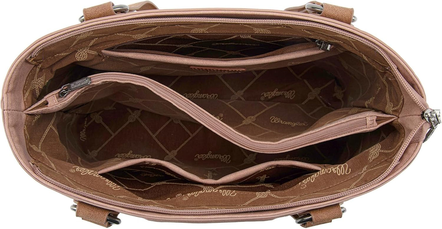 Montana West Wrangler Bolso de mano para mujer con múltiples bolsil...