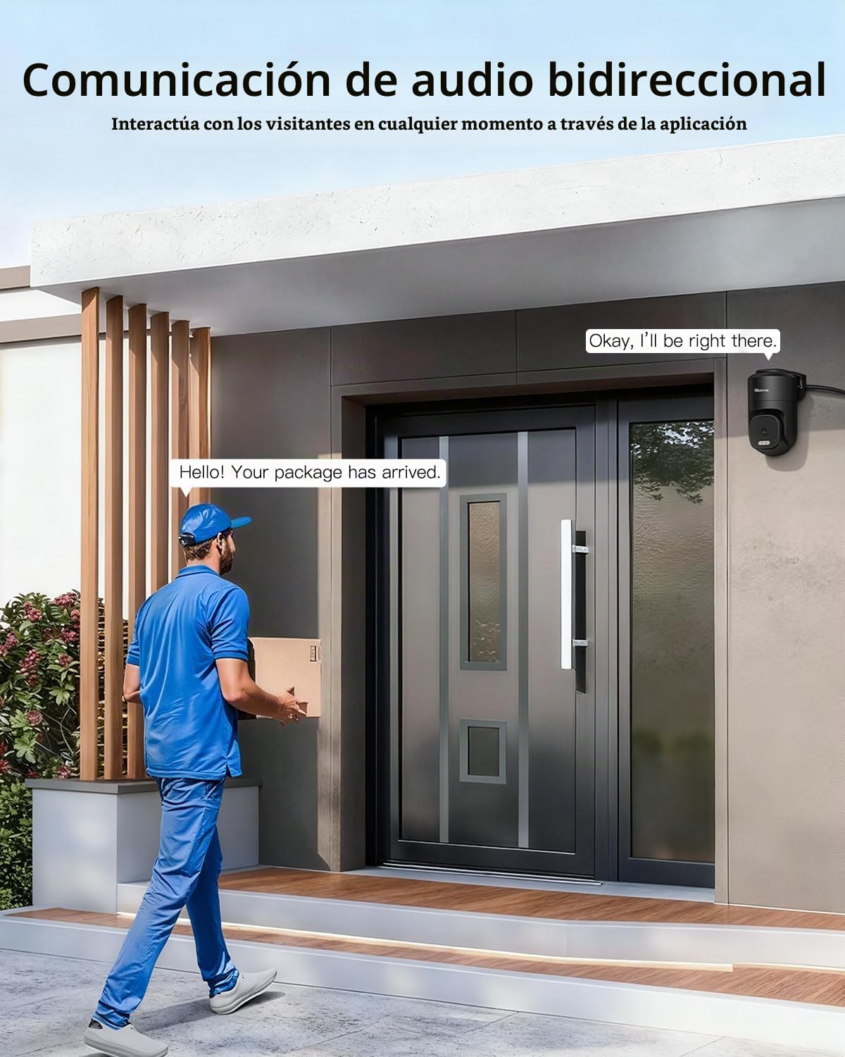 VIMTAG - Cámara de seguridad para exteriores panorámica\/inclinable...