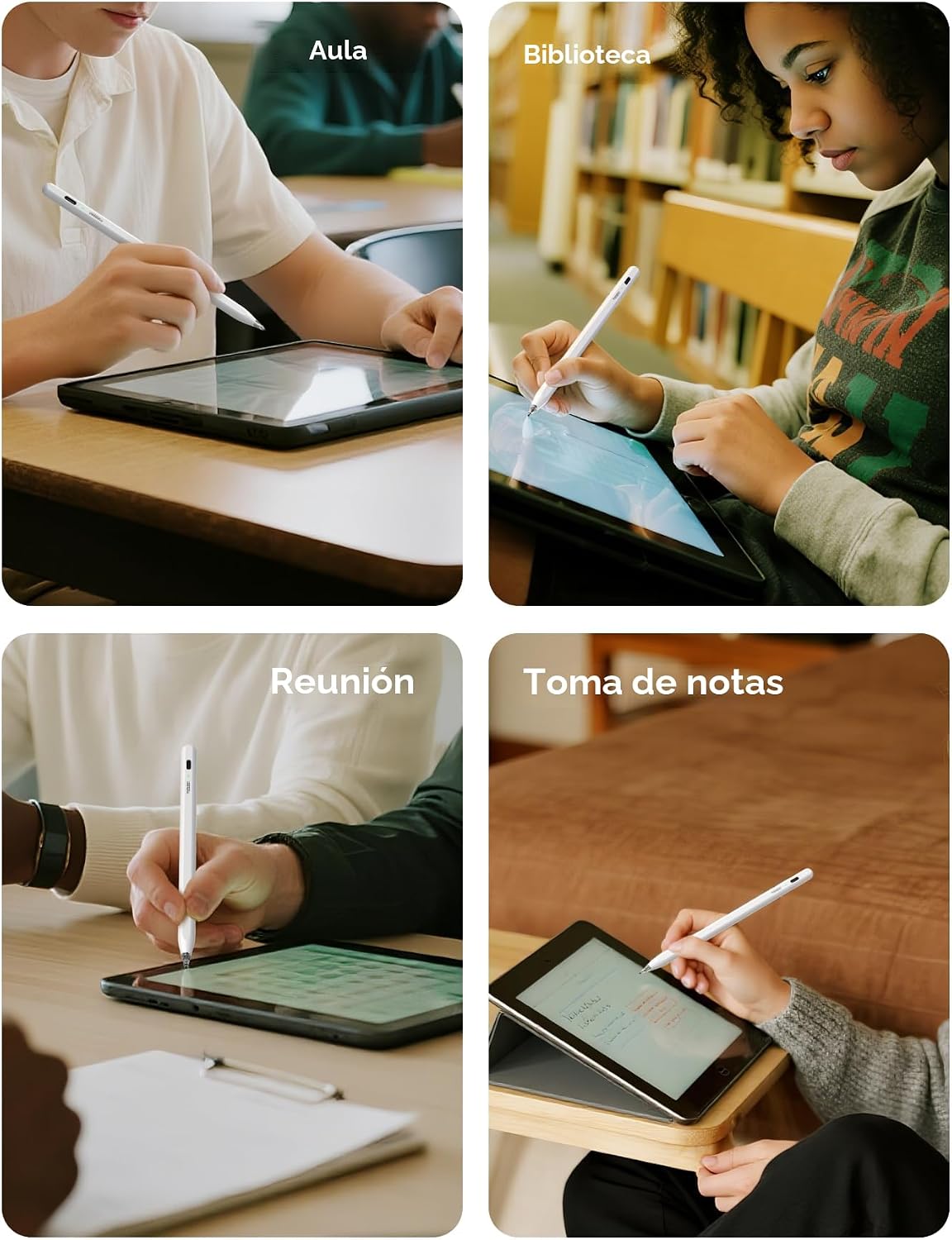 Metapen Lápiz Air8 Pro para iPad 2018-2025, Ultra Silencioso, Carga...
