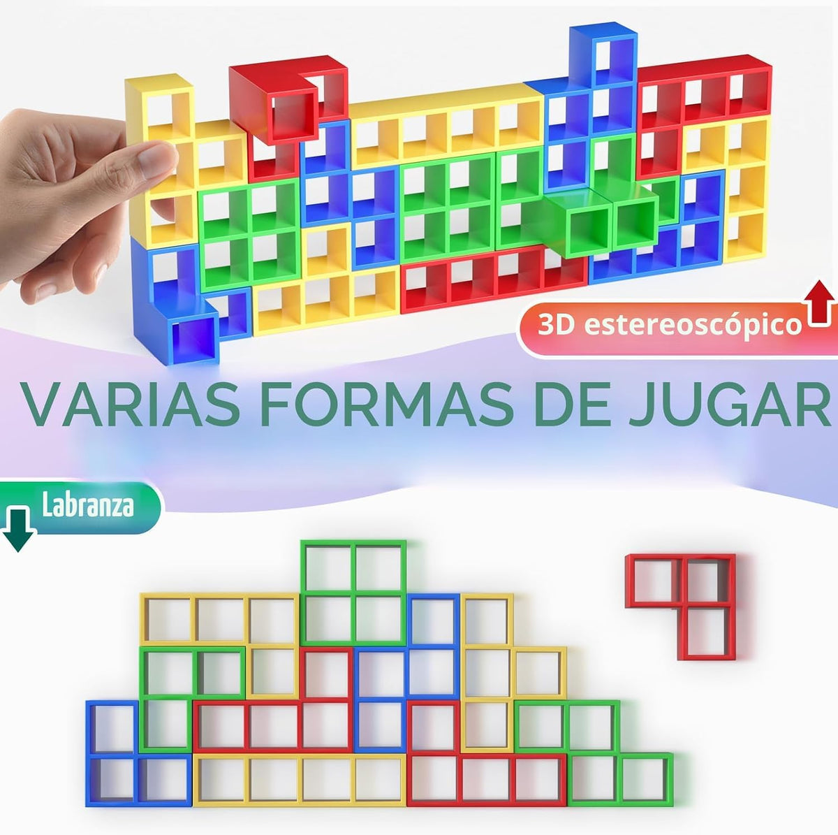 Ziogogco 48 piezas de juguetes de juego, juego de bloques de equili...