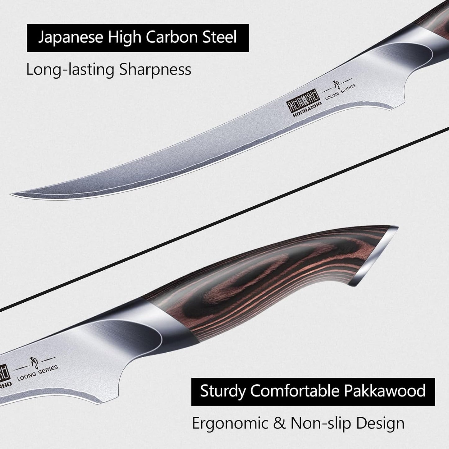 HOSHANHO - Cuchillo de filetear de 9 pulgadas, cuchillo para deshue...