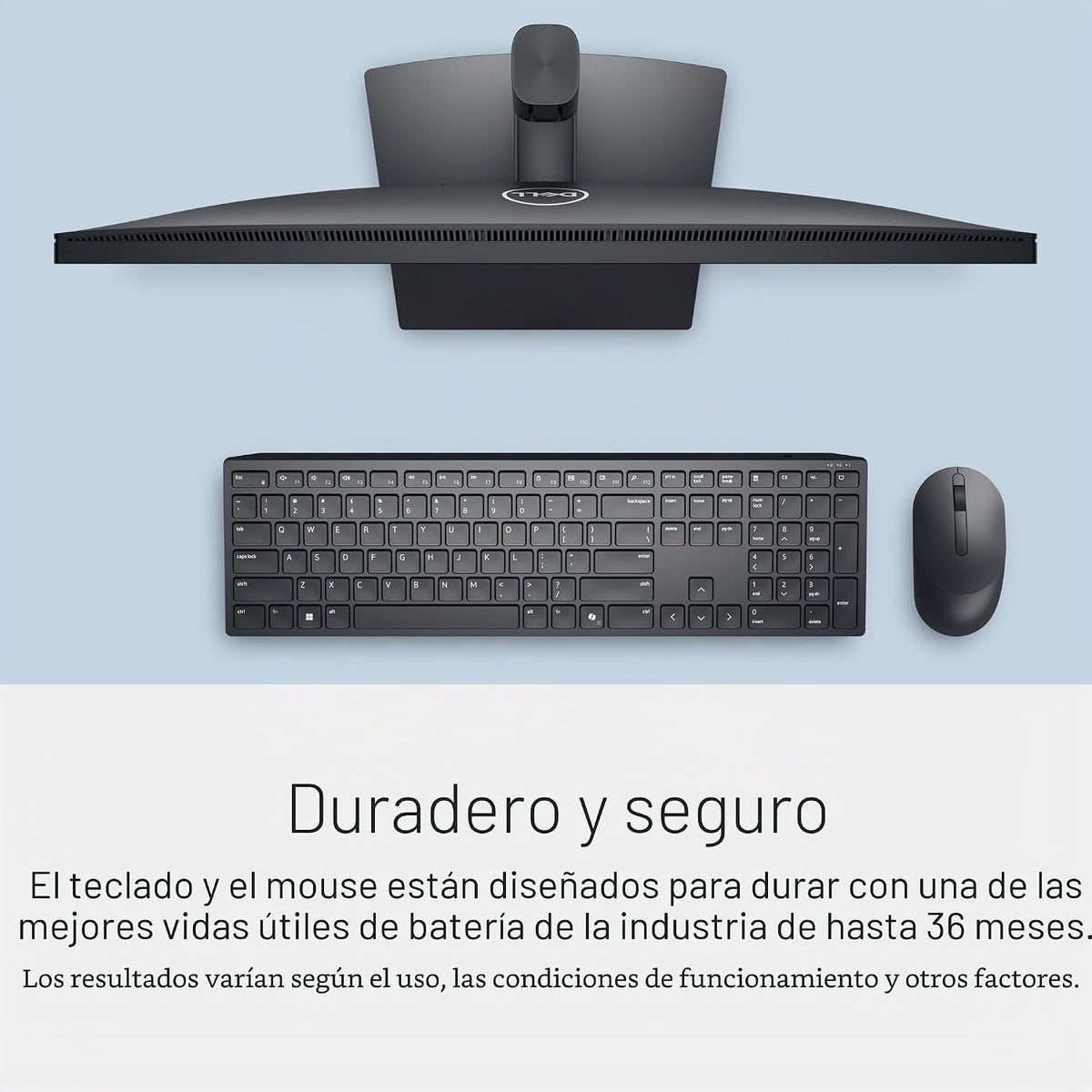 Dell Teclado y mouse inalámbricos avanzados - KM520 - Inalámbrico,...