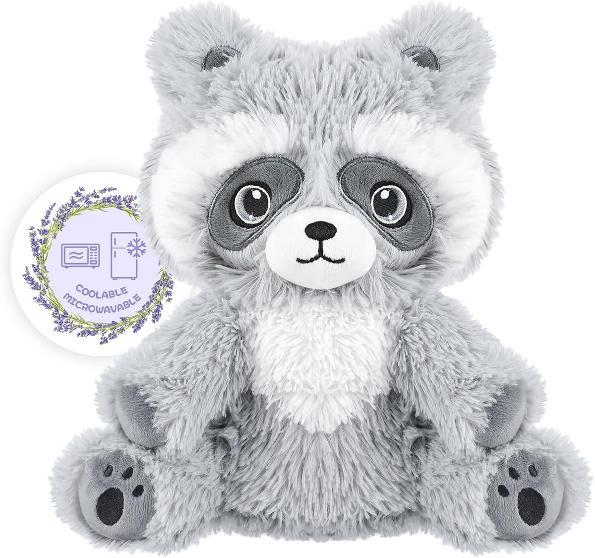 SuzziPals - Peluche de mapache calentable y enfriable, almohadilla...