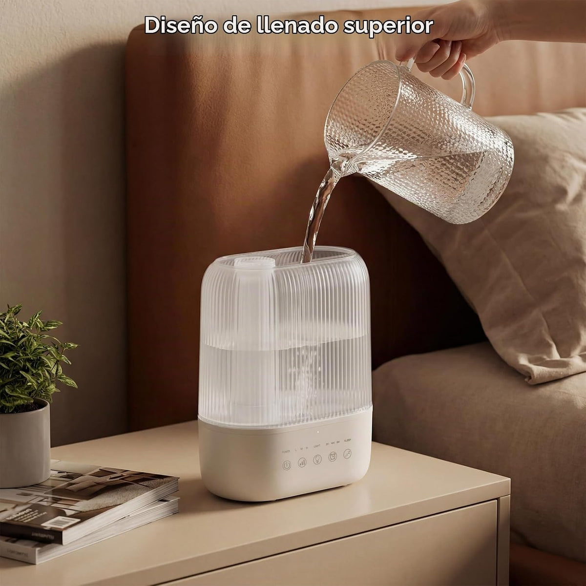 Electactic Humidificador de llenado superior de 3 litros, difusor d...