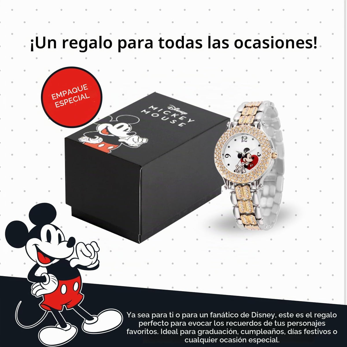 Disney Reloj Mickey Mouse \u2013 Elegante y divertido reloj de Mick...