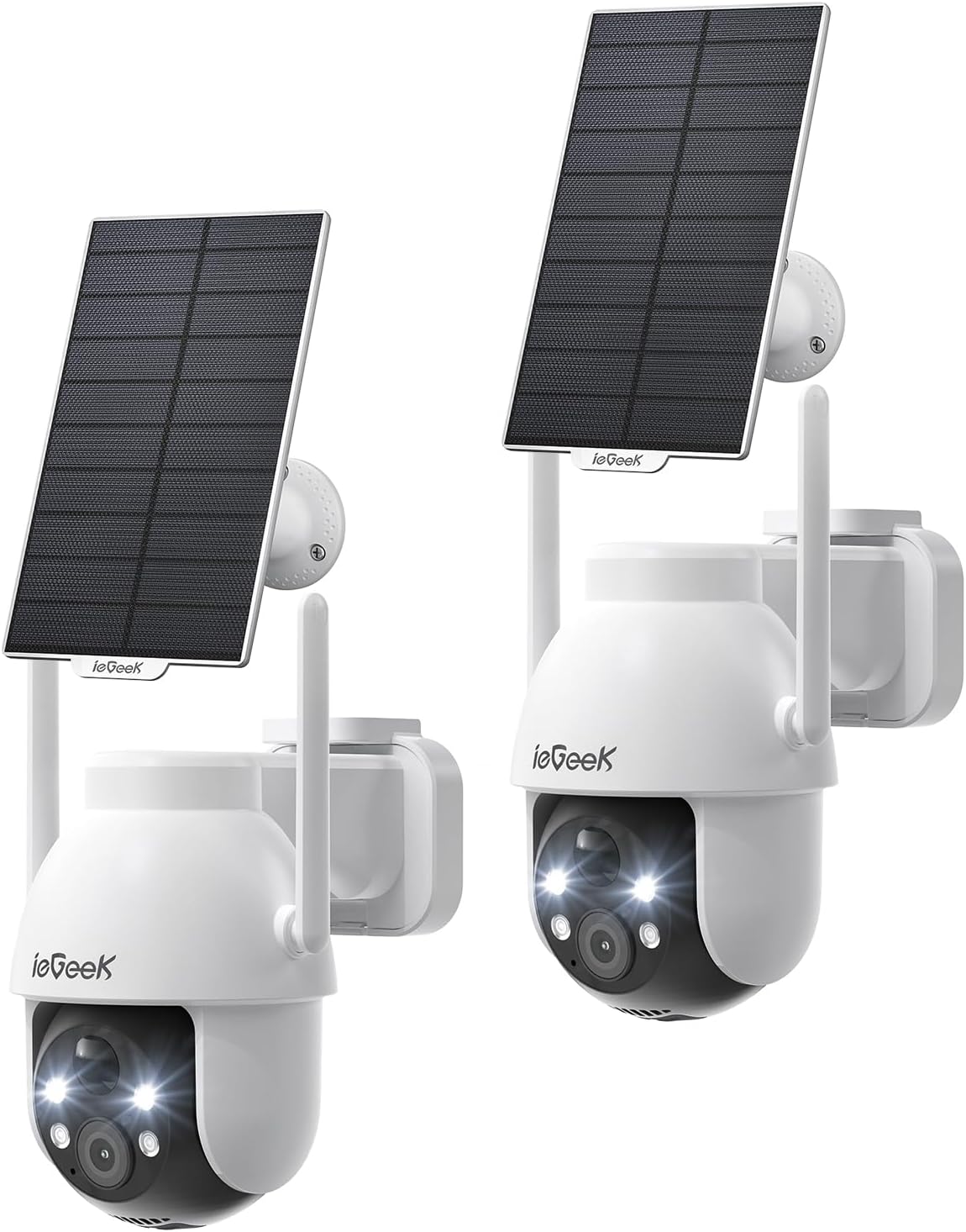 ieGeek Cámaras de seguridad solares inalámbricas para exteriores, c...