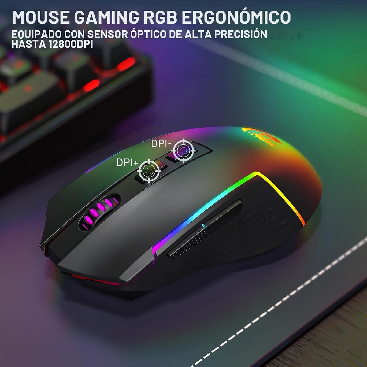 Redragon S163 - Combo de teclado y mouse para juegos Wilreess de 3...
