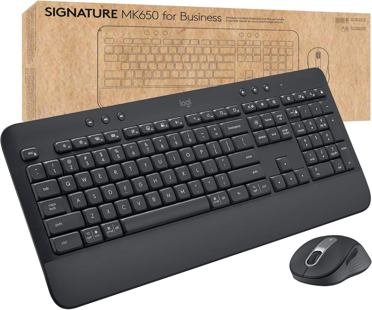 Logitech Signature MK650 Combo para teclado y mouse empresariales -...