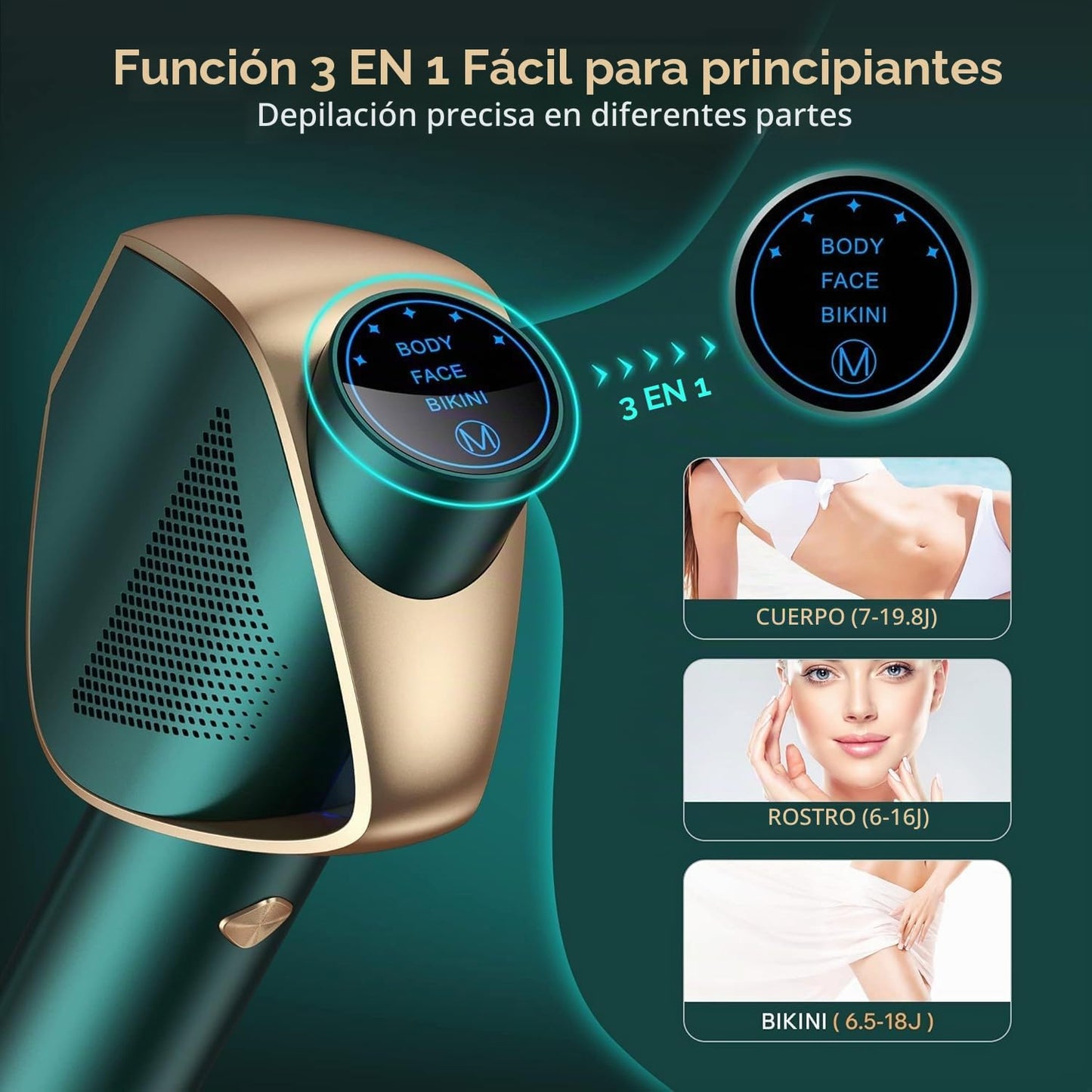 Depilación láser IPL para mujeres y hombres, resultados de larga du...