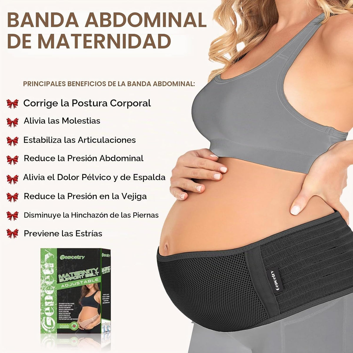 Gepoetry - Banda para el vientre de maternidad para mujeres embaraz...