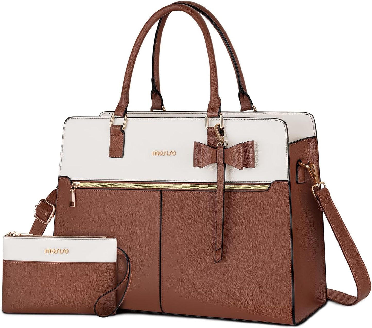 MOSISO Bolsa de mano para laptop para mujer, 17.3 pulgadas, imperme...