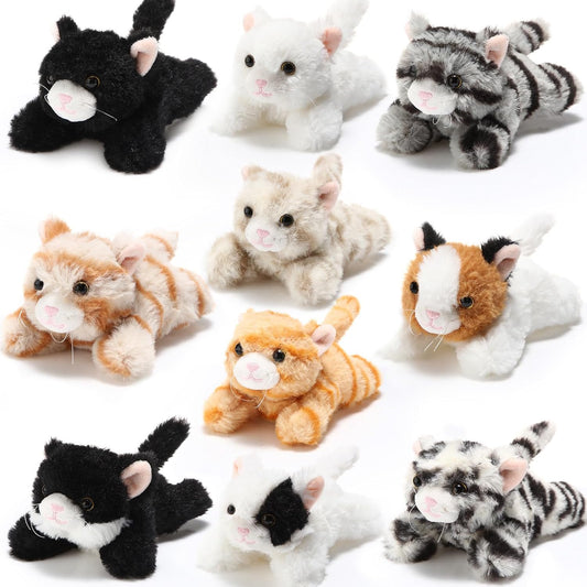 Lenwen 10 piezas de animales de peluche para gatos a granel, estilo...