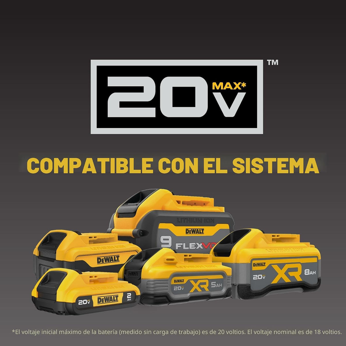 DEWALT Destornillador de impacto MAX XR de 20 V, par alto de 1\/4 p...