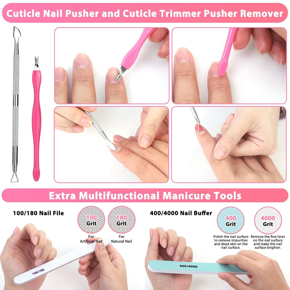 600 piezas de puntas de uñas postizas transparentes estilo ataúd Qi...