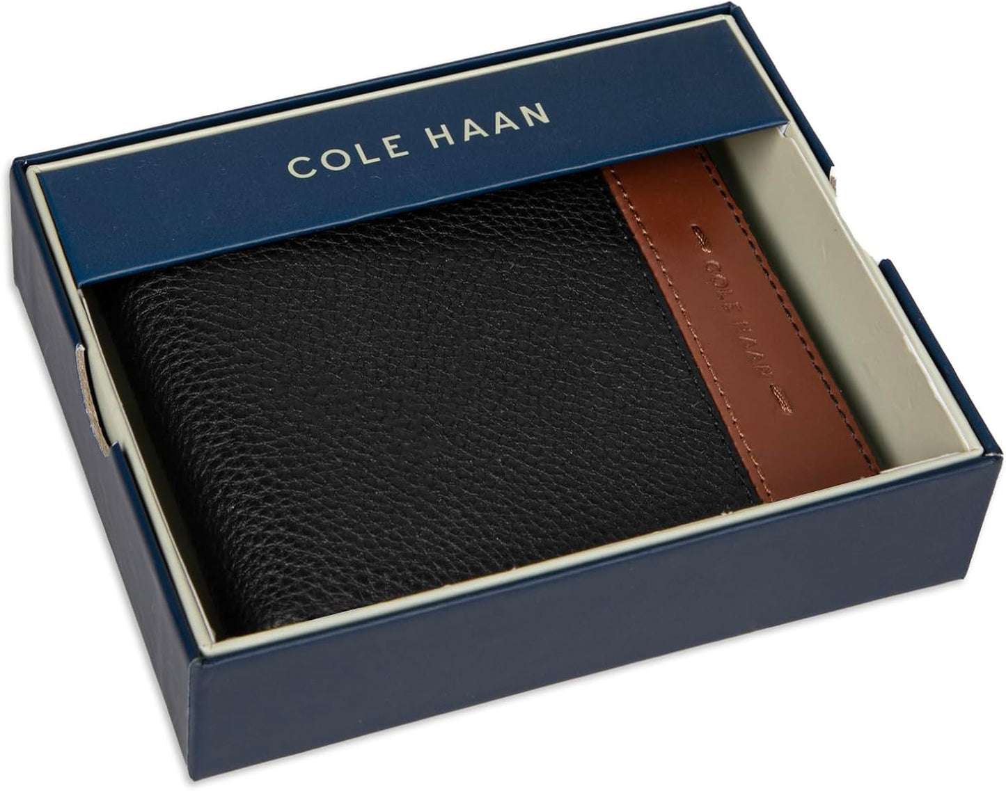 Cartera de cuero RFID para hombre de Cole Haan, plegable diaria