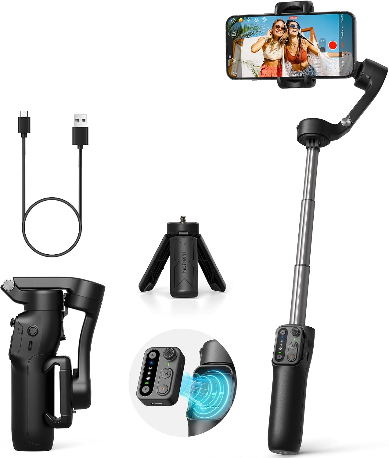 Estabilizador de cardán iSteady X3 SE Plus de hohem para iPhone, ca...
