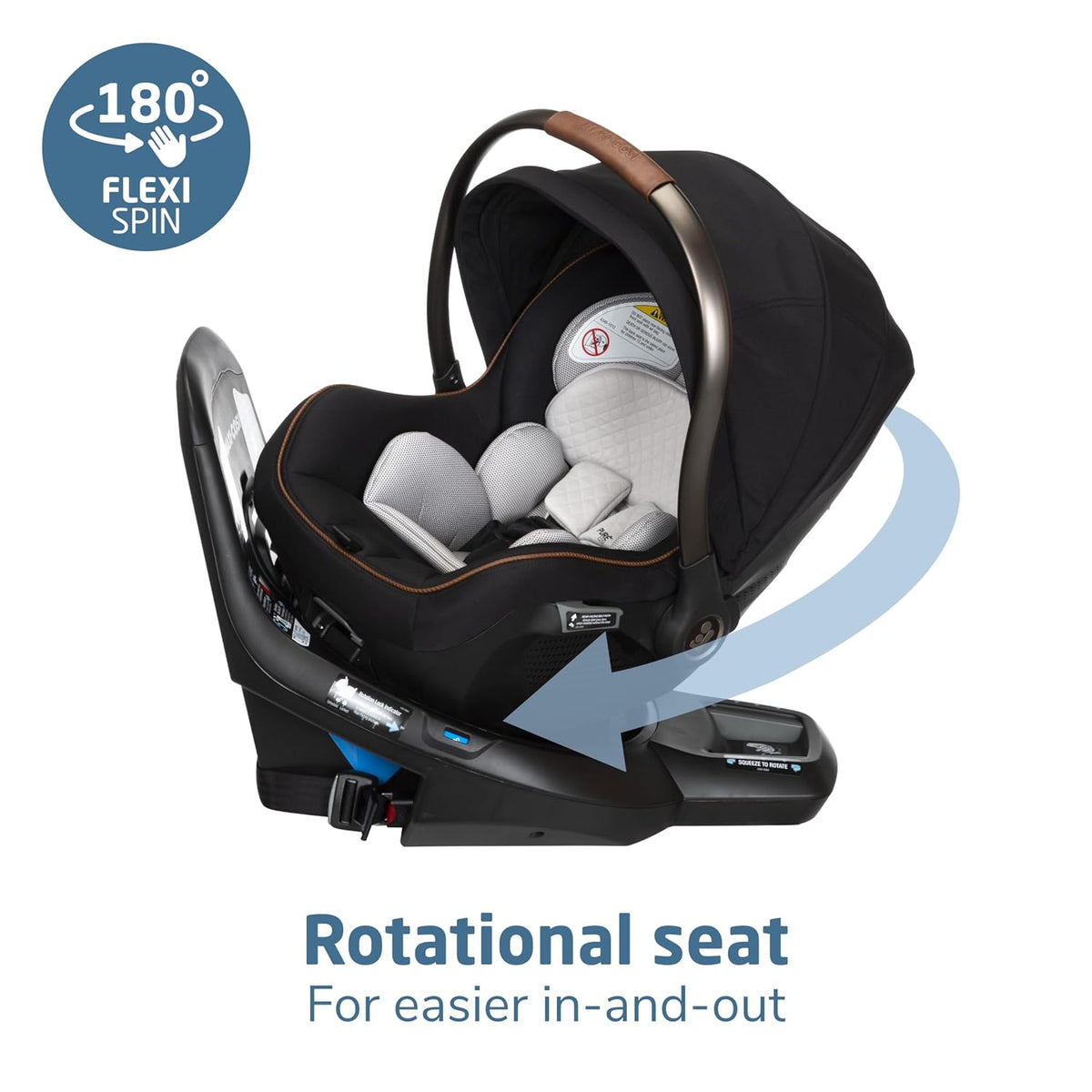Maxi-Cosi Peri 180 Asiento de coche para bebé giratorio, Onyx Sand