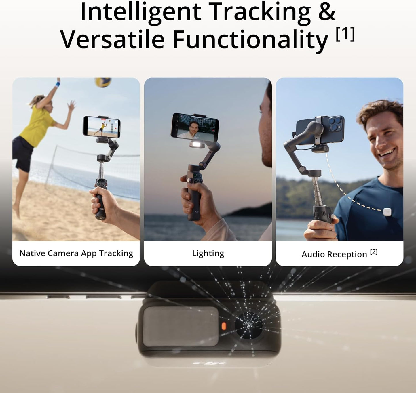 DJI Osmo Mobile 7P Estabilizador de cardán para iPhone, Android, Se...