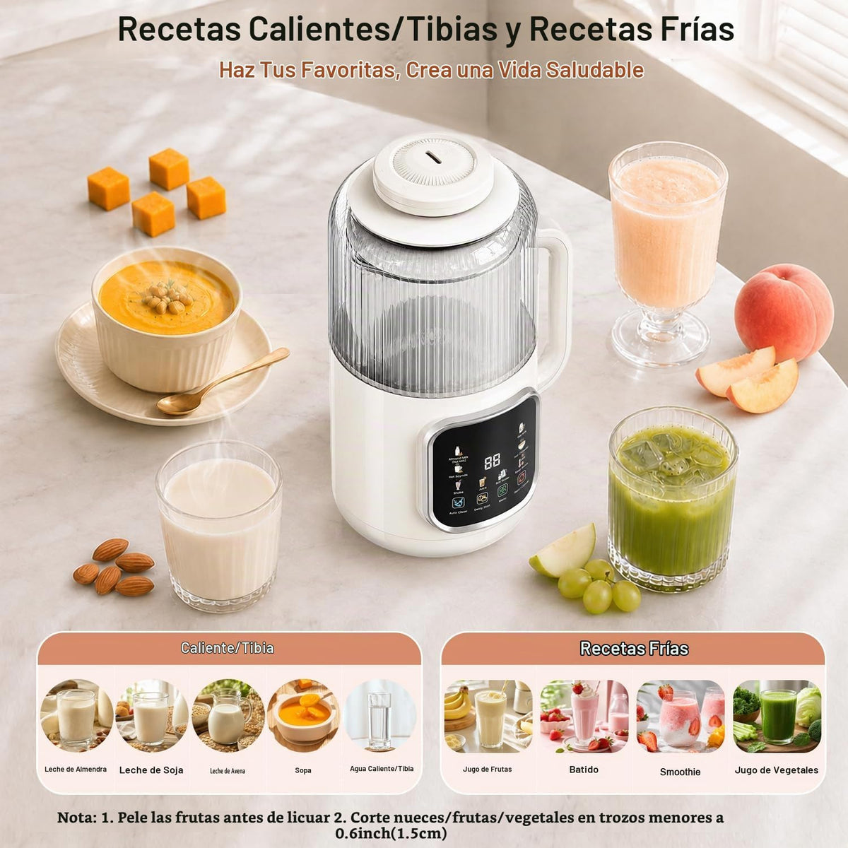Flelano Máquina eléctrica de leche de nuez de 46 onzas, máquina de...