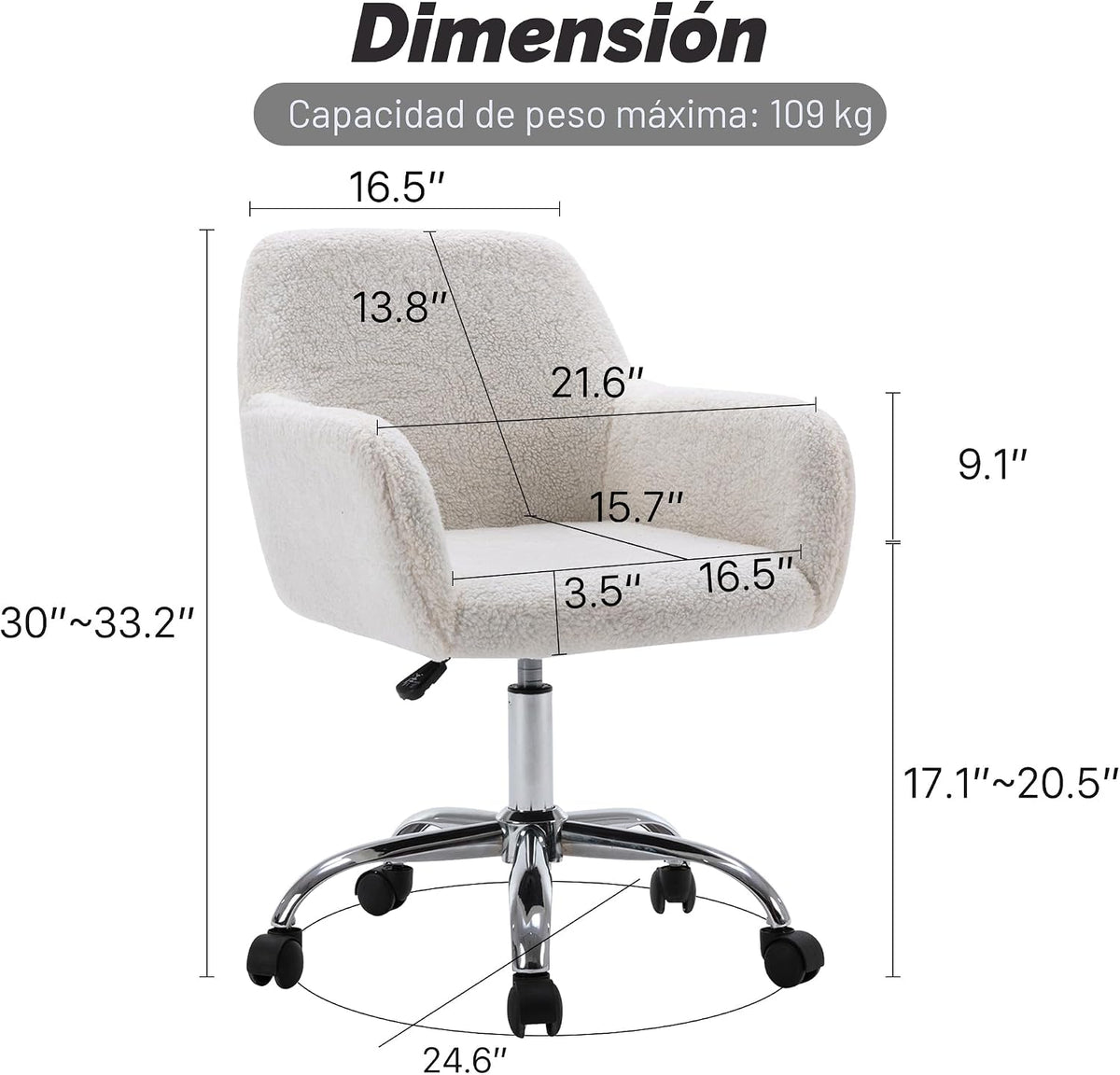 KCC Silla de Tocador de Maquillaje de Piel Sintética, Cómoda Silla...