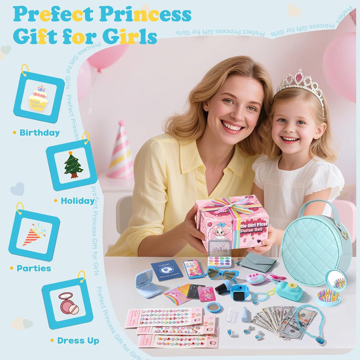 Kagenmi Bolsa de juego para niñas pequeñas, 39 piezas con maquillaj...