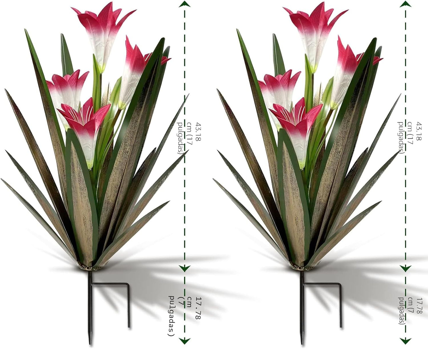 Homight Planta de agave de metal para decoración al aire libre, lir...