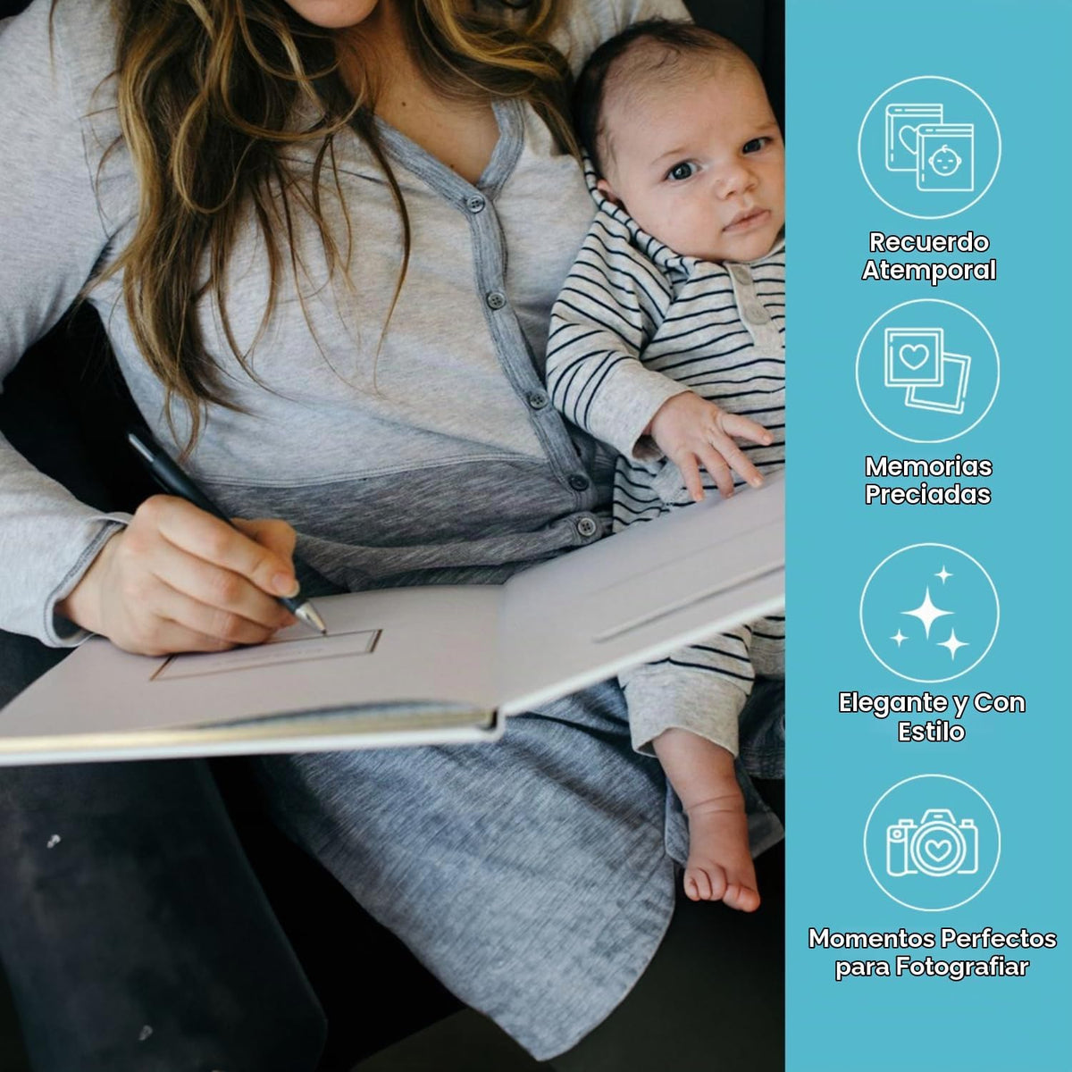 Pearhead Hello Baby First 5 Years Libro de Recuerdos, Recuerdo de B...